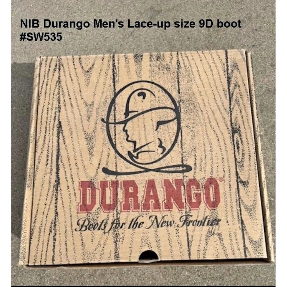 Durango SW535 Men's 9D Lace Up Boot Rust Leather Vibram Sole Kiltie Western Work
